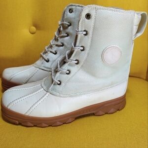 Polo Ralph Lauren Udel Off White Duck Boots  Men's Shoes Size 6